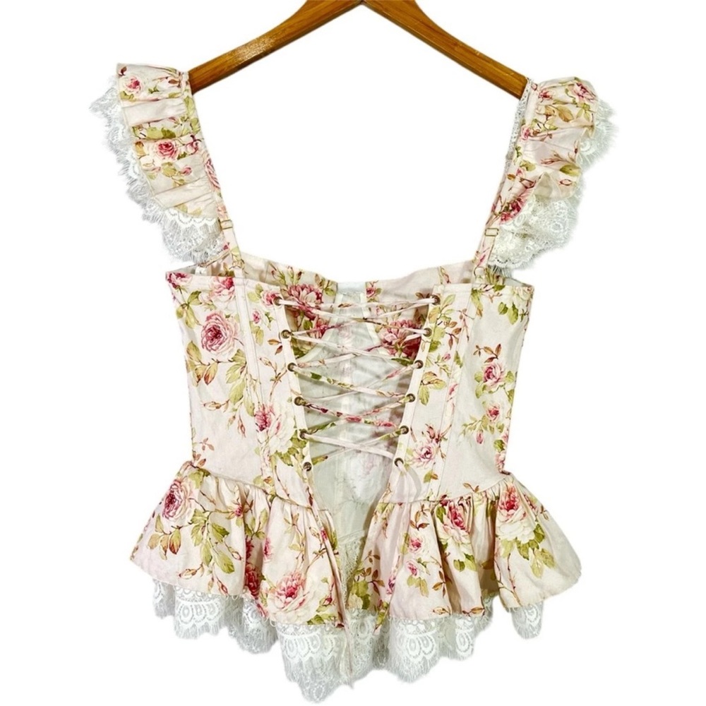 NWT V. Chapman Sorento Corset Top size 8 in Pink Rose - Picture 5 of 8
